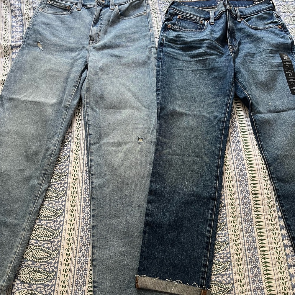 2 Pairs J Crew Jeans. Size 27